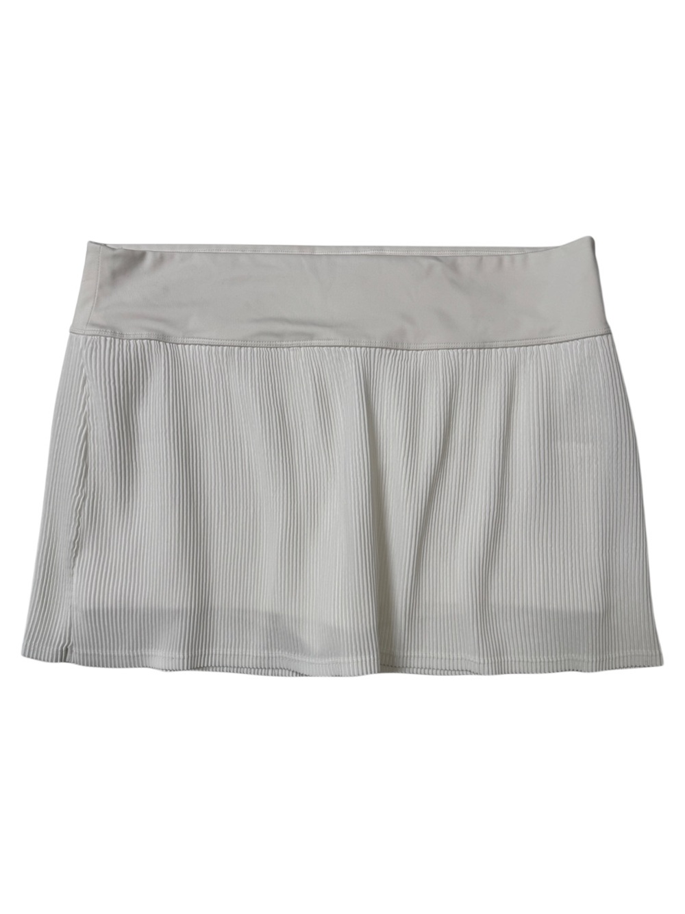 {all in motion} White Wide Waist Band Mini Pleat Skort Skirt WAS73